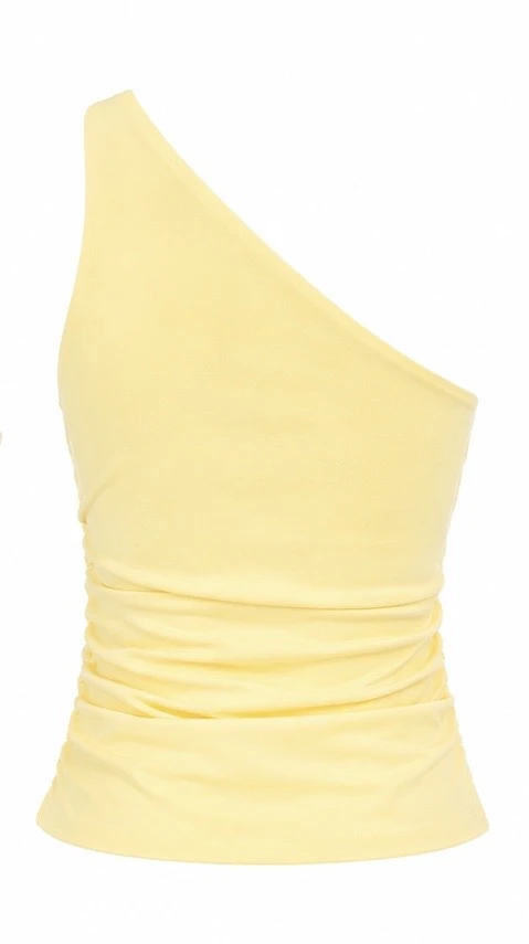Golden Muse One Shoulder Top Yellow - Image 2